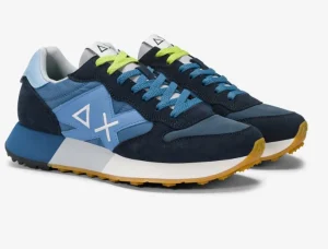 SNEAKERS UOMO SUN68 JAKI 2.0 BICOLOR BLU AVIO SCURO