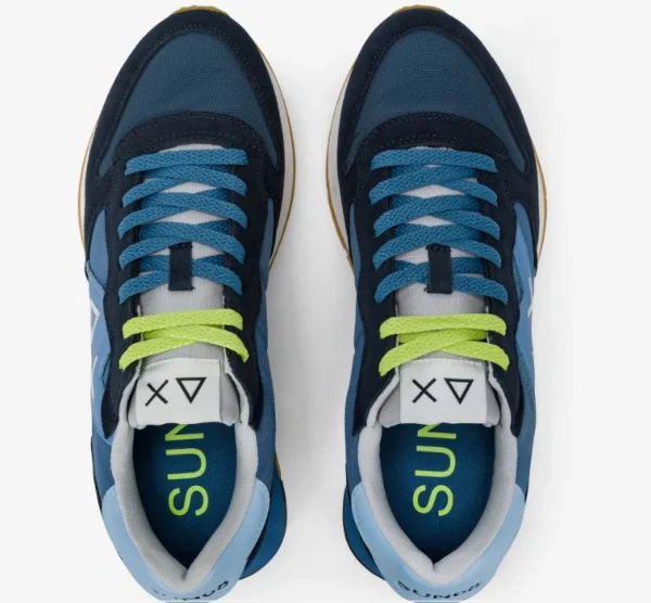 SNEAKERS UOMO SUN68 JAKI 2.0 BICOLOR BLU AVIO SCURO