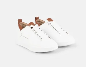 SNEAKERS WEMBLEY MAN ALEXANDER SMITH WHITE COGNAC