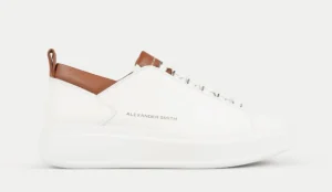 SNEAKERS WEMBLEY MAN ALEXANDER SMITH WHITE COGNAC