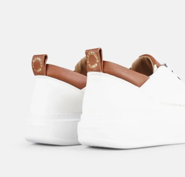 SNEAKERS WEMBLEY MAN ALEXANDER SMITH WHITE COGNAC