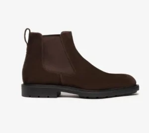 STIVALETTI CHELSEA CAMOSCIO MARRONE