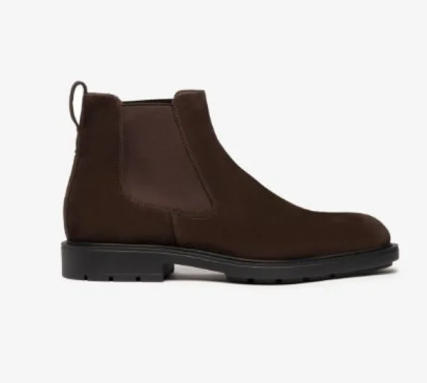 STIVALETTI CHELSEA CAMOSCIO MARRONE