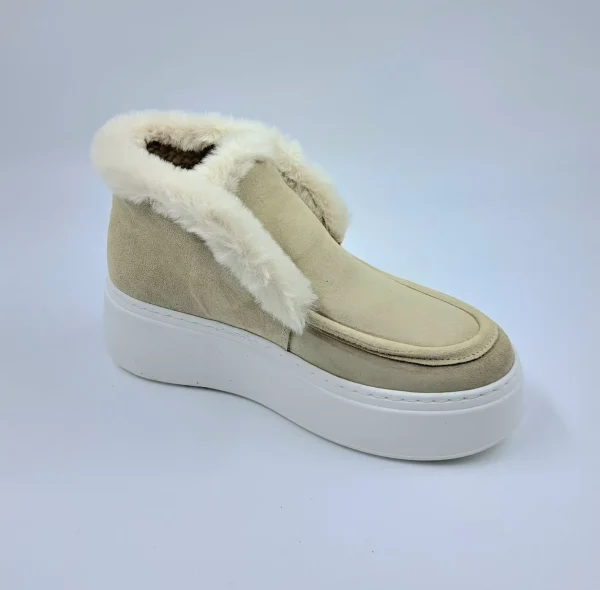 STIVALETTI MINI CAMOSCIO BEIGE