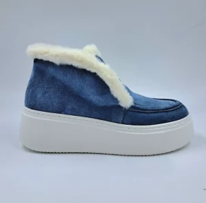 STIVALETTI MINI CAMOSCIO BLU