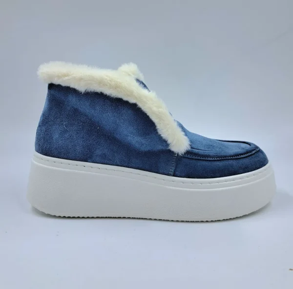 STIVALETTI MINI CAMOSCIO BLU