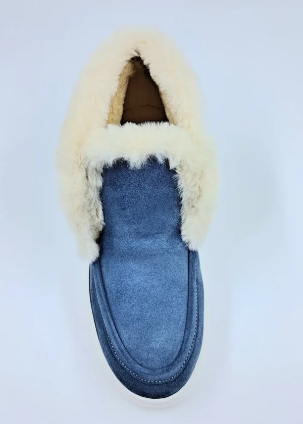 STIVALETTI MINI CAMOSCIO BLU