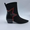 STIVALETTI TEXAN CAMOSCIO NERO