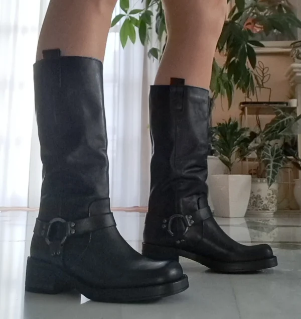 STIVALI BIKER PELLE MORBIDA