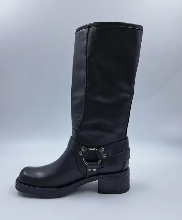 STIVALI BIKER PELLE MULTI FIBBIE