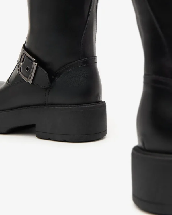 STIVALI BIKER PELLE NERA