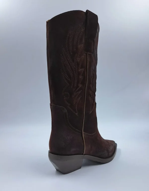 STIVALI CAMOSCIO TEXAN MEDI MARRONE