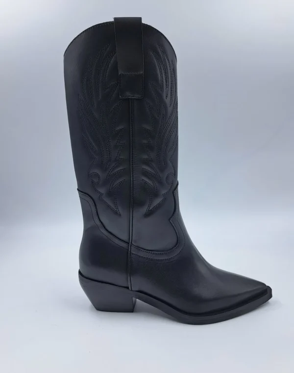 STIVALI PELLE TEXAN MEDI NERO