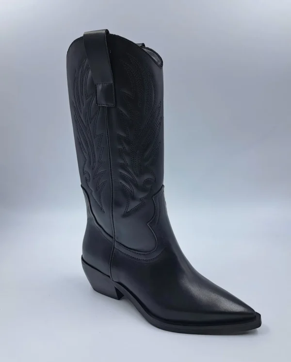 STIVALI PELLE TEXAN MEDI NERO