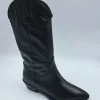 STIVALI TEXAN PELLE MORBIDA NERA