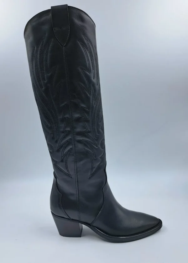 STIVALI TEXAN PELLE RICAMO