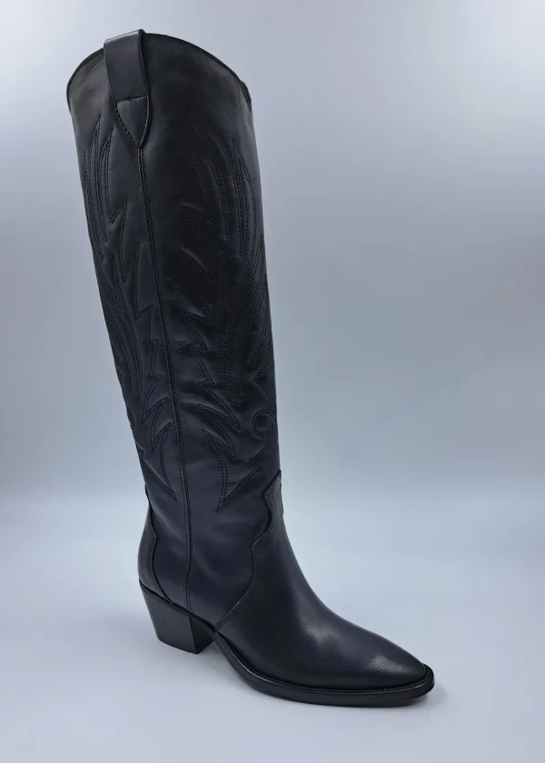 STIVALI TEXAN PELLE RICAMO
