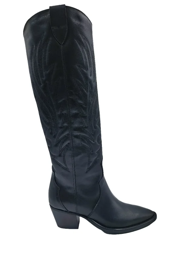 STIVALI TEXAN PELLE RICAMO