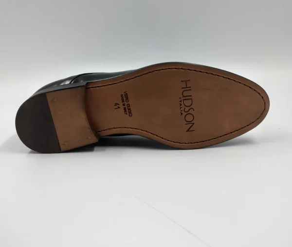 STRINGATE DERBY PELLE NERA
