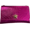 TRACOLLE POCHETTE STELLINA PELLE FUXIA