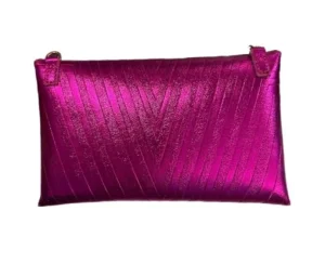TRACOLLE POCHETTE STELLINA PELLE FUXIA