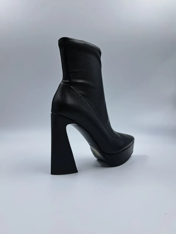 TRONCHETTI PELLE NERO PLATFORM