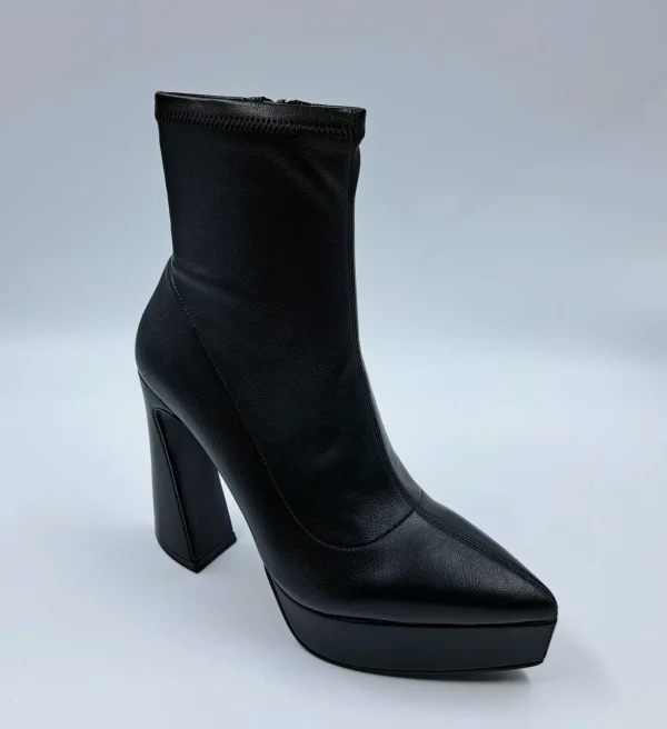 TRONCHETTI PELLE NERO PLATFORM